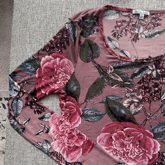 Y2K Vintage Sheer “Night Garden” Floral Top, Circa 2005 - Picture 6 of 16
